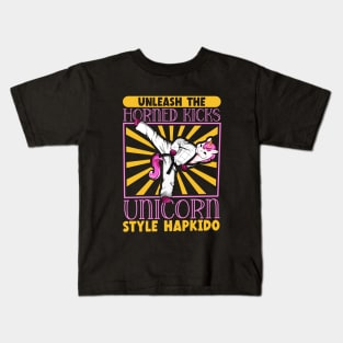 Unicorn does Hapkido Kids T-Shirt